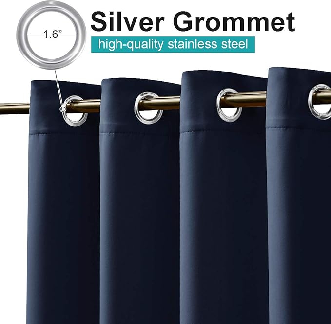 NICETOWN 2 Panels Patio Curtains for Outdoor Waterproof, Home Fashion Machine...