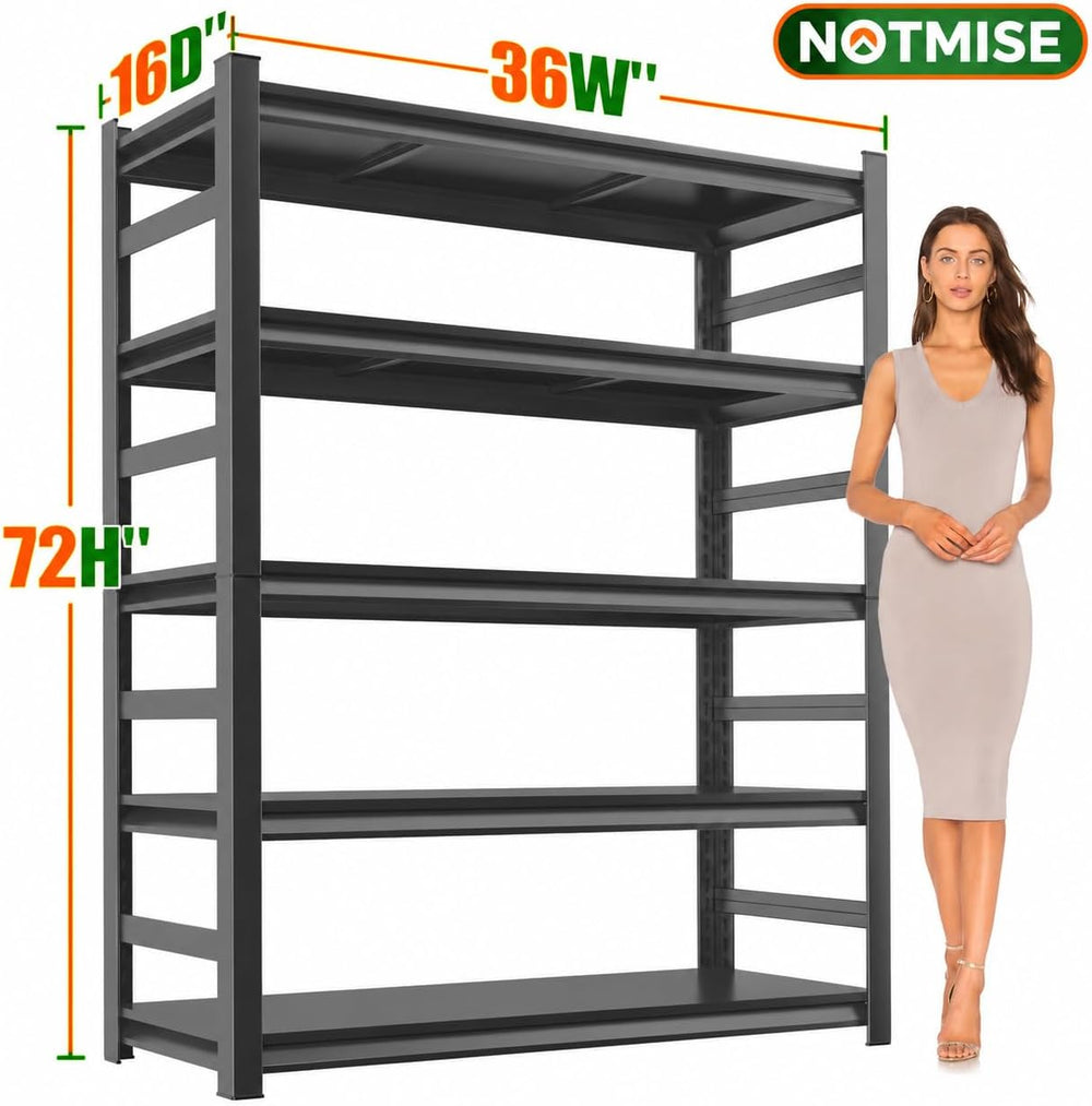 Metal Garage Shelving Unit, Heavy Duty Adjustable Storage Shelves