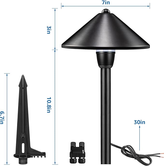 SUNVIE Low Voltage Landscape Lights 3W LED Pathway Lights Low Voltage 3000K L...