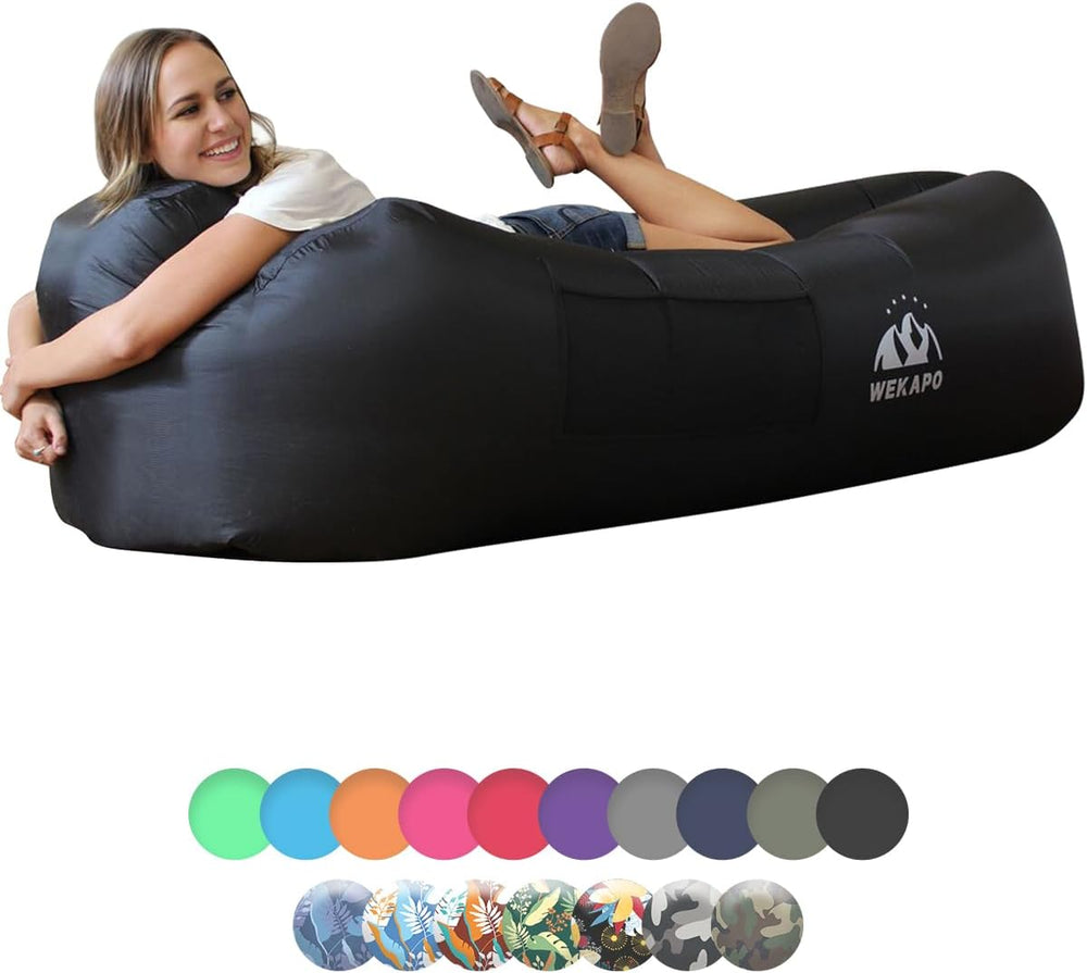 WEKAPO Inflatable Couch Air Lounger Chair - Camping & Beach Accessories, ...