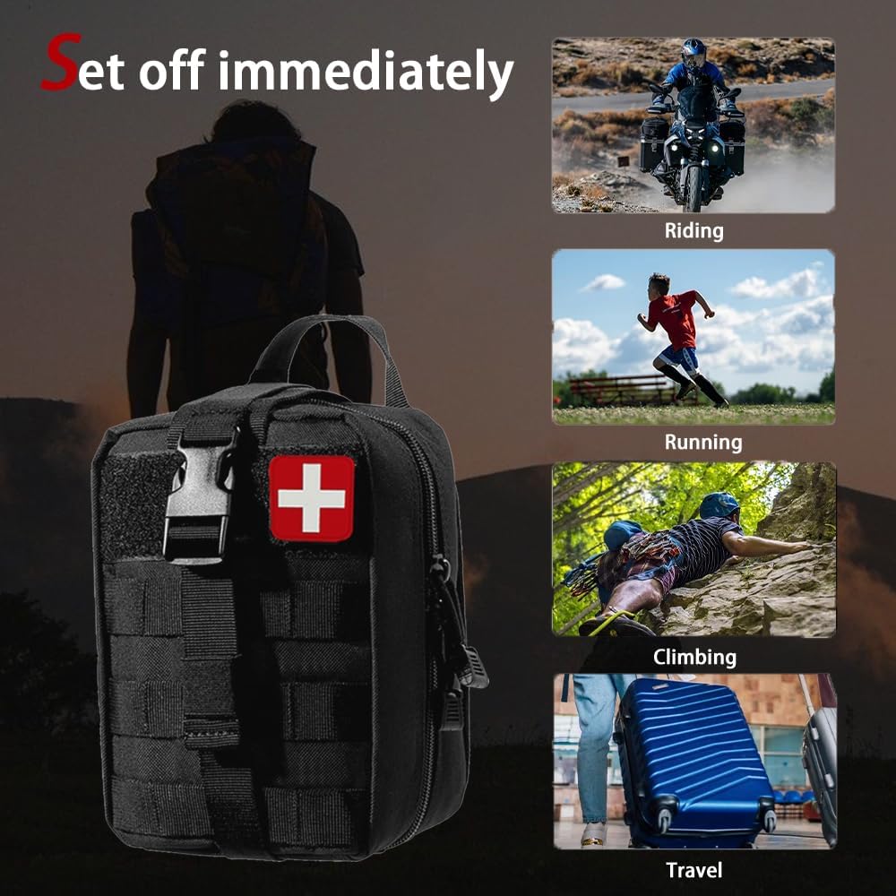 Universal IFAK Trauma First Aid Kit Molle Pouches Emergency Survival Kit Suit...