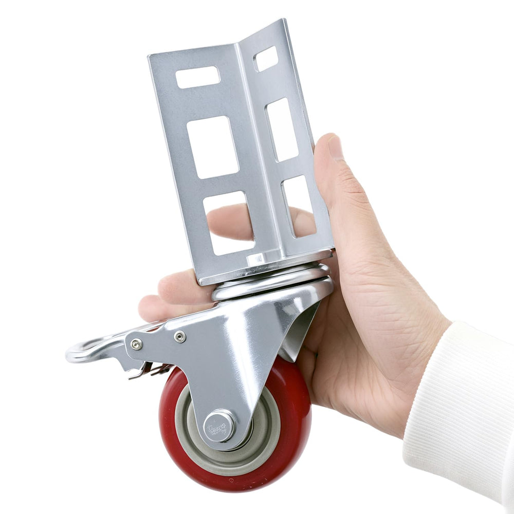 QWORK 3" Caster Wheels for Boltless Shelving – 500 lb Load Capacity, 4 P...