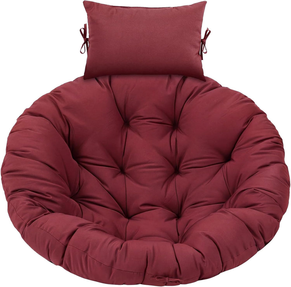 Tudomro Brick Red 45x45" Egg Chair Waterproof Cushions Basket Replacement