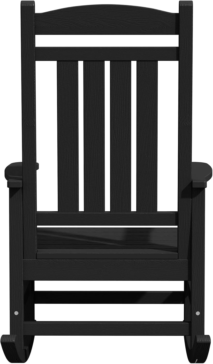 KINGYES Oversized Outdoor Rocking Chair for Adults, Porch Rockers, Black