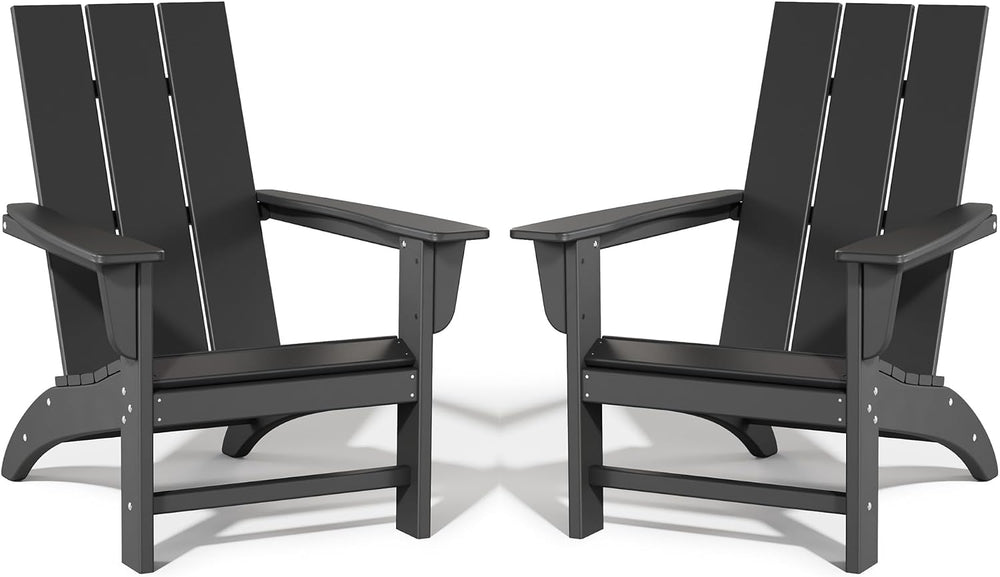 Poly Lumber Adirondack Chairs Set of 2 with Cup Holder