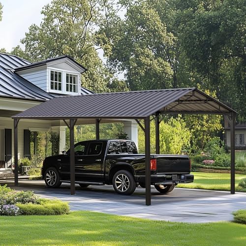 PHI VILLA 10x20ft Carport Metal Heavy Duty Carports Car Shelter