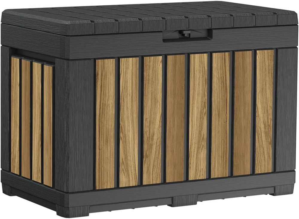 Keter Signature Collection 50 Gallon Resin Deck Box Organization and Storage ...