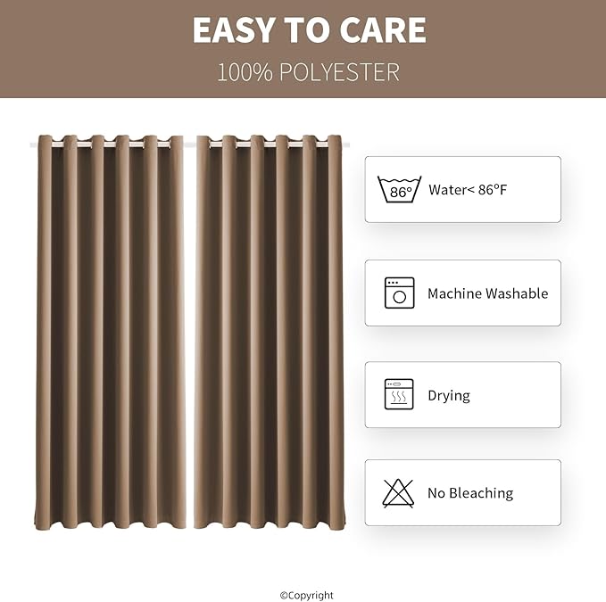 DIVA EN CAMINO DEC Outdoor Patio Curtain Waterproof Darkening Thermal Insulat...