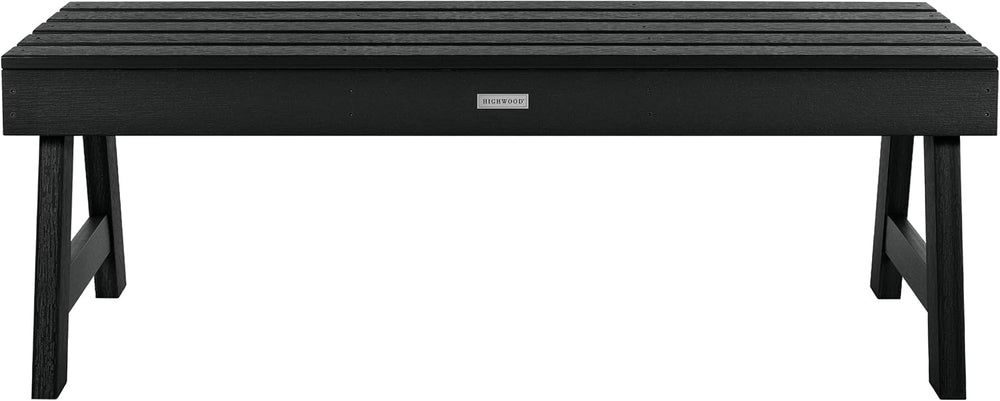 highwood Weatherly Backless Bench, 4-Feet, Black