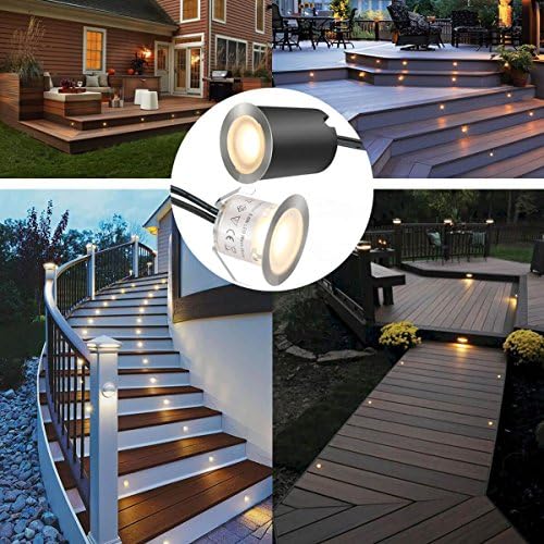 SMY Lighting 10 Pack Recessed LED Deck Light Kits with Protecting Shell, 32mm...