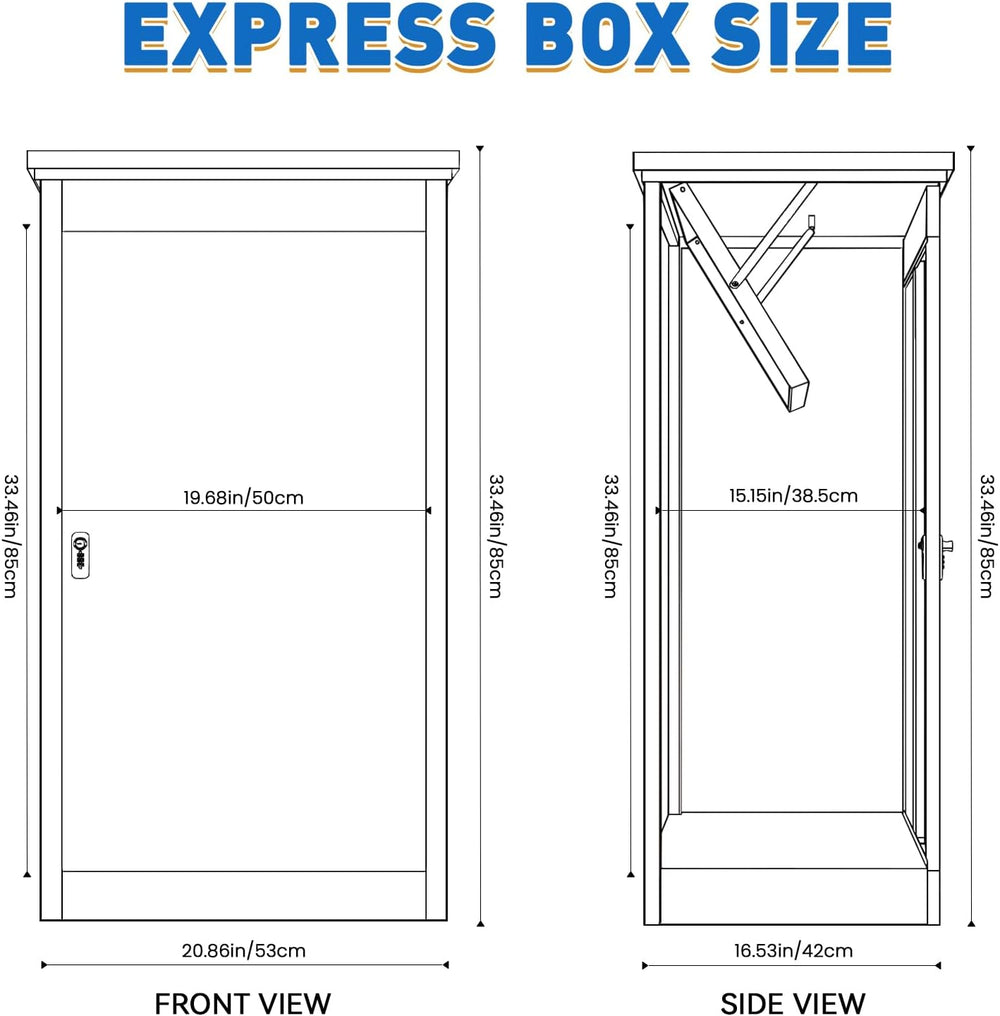 Package Delivery Boxes for Outside, Extra Large Parcel Drop Boxes with Secure...