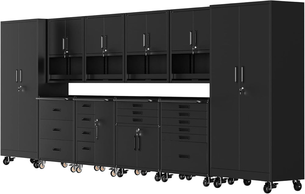 10-Piece Garage Storage Cabinets System Heavy Duty Workshop Set