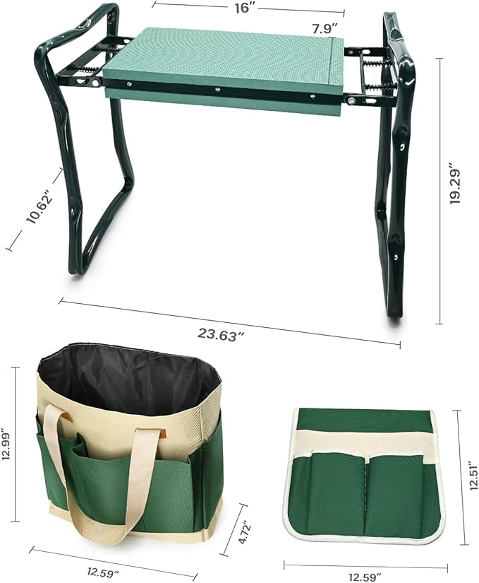 Garden Kneeler and Seat Heavy Duty, Upgraded Widened and Thickened Gardening ...
