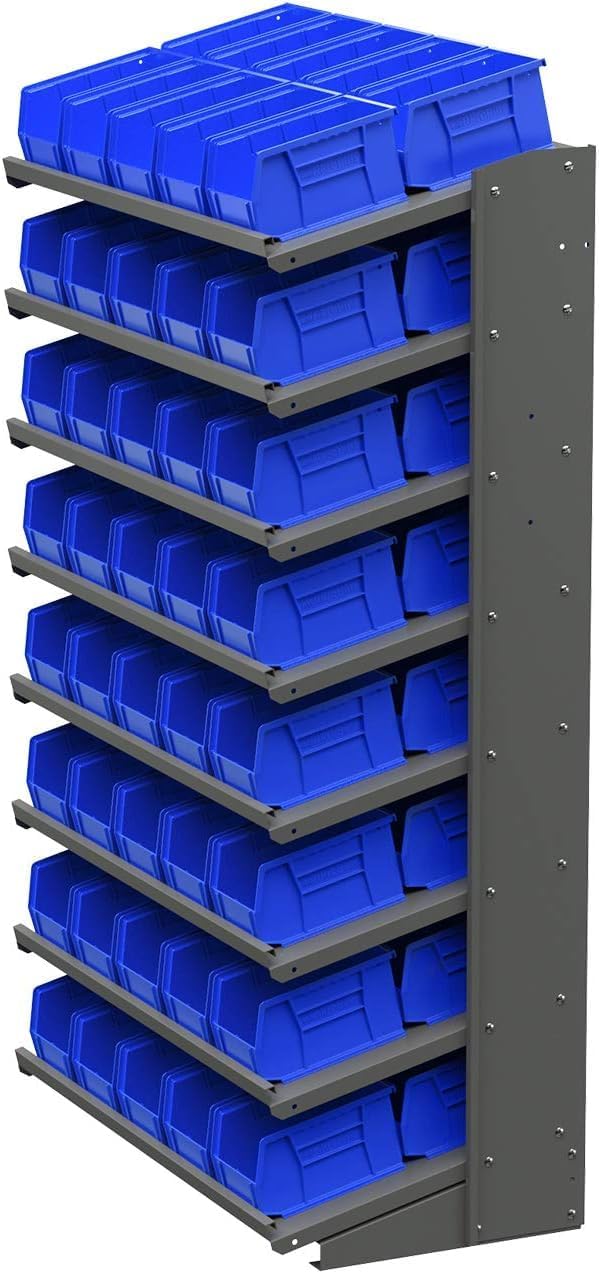 Akro-Mils 30237 AkroBins Plastic Storage Bins, 9"x6"x5", Blue,...