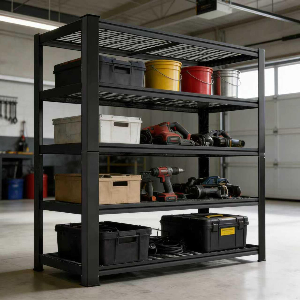 40''W Garage Storage Shelves, Heavy Duty Metal Shelving, 2240LBS