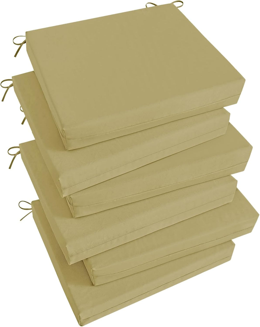 Basic Beyond Outdoor Chair Cushions Set of 6, Square Corner Outdoor Cushions ...