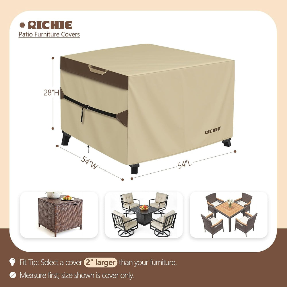 RICHIE Outdoor Patio Furniture Cover - Heavy Duty Waterproof 600D Tough Canva...