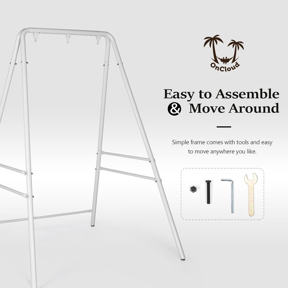 Upgraded Hammock Chair Stand Metal Swing Stand Frame, Heavy Duty Steel Hammoc...