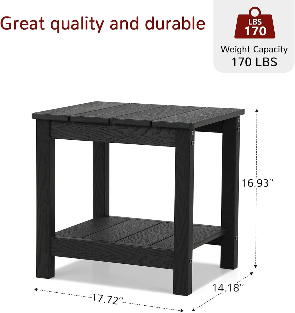 Stoog 3 Piece Patio Bistro Set, All-Weather Garden Chairs Set of 2 with Table...