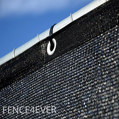 8'x50' 8ft Tall 3rd Gen Black Fence Privacy Screen Windscreen Shade C...