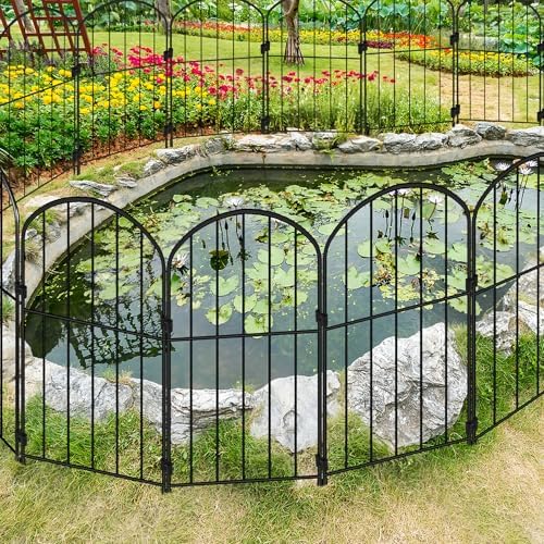 Decorative Garden Fence 24in (H) x 21ft (L), 20 Panels No Dig Garden Fencing ...