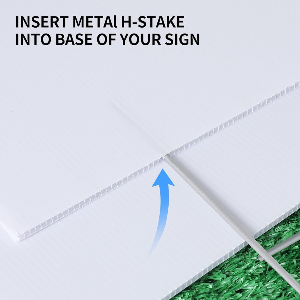 10 PACK 18 x 12 Inches Blank Yard Signs - Waterproof Corrugated Plastic Signs...