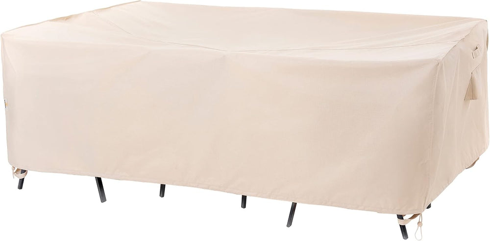 F&J Outdoors Patio Furniture Covers, Beige, 140"W x 86"D x 30.5...