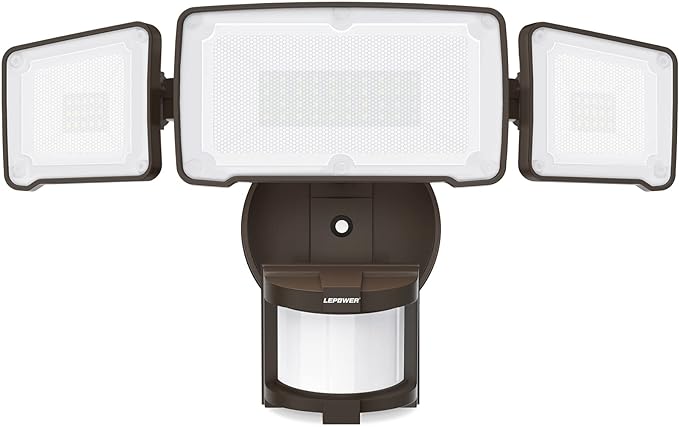 LEPOWER LED Security Light Motion Sensor Light Outdoor, 38W 4200LM Motion Sec...