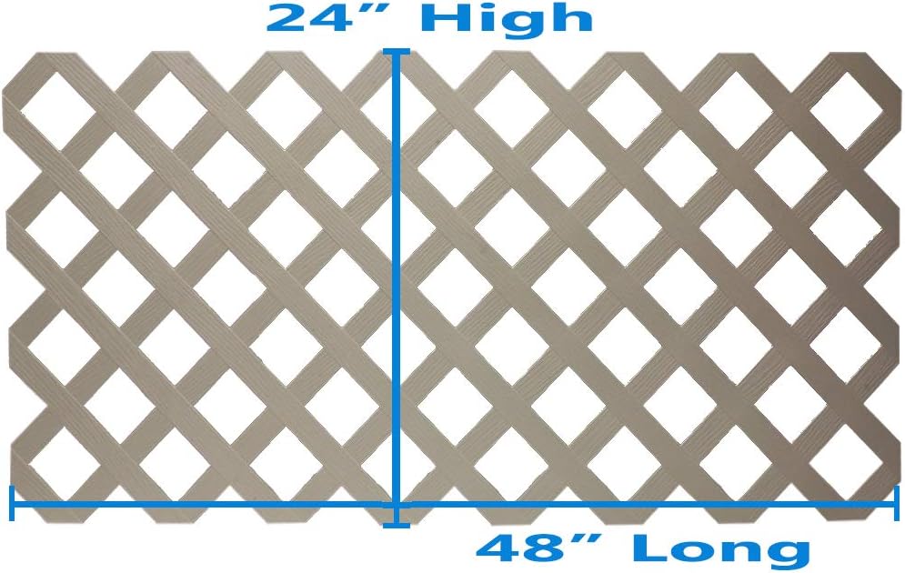 White Plastic Lattice Fence (48 in.) for Use with Fanta-Sea Pools | 4-Pack
