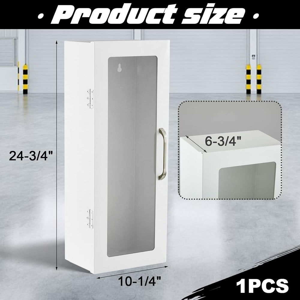 Zonon 1 Pcs 10lb Fire Extinguisher Cabinet Wall & Surface Mount, White