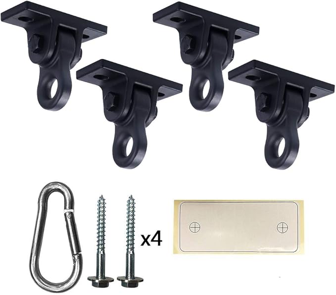 Heavy Duty Black Swing Hangers Screws Bolts Included Over 5000 lb Capacity Pl...