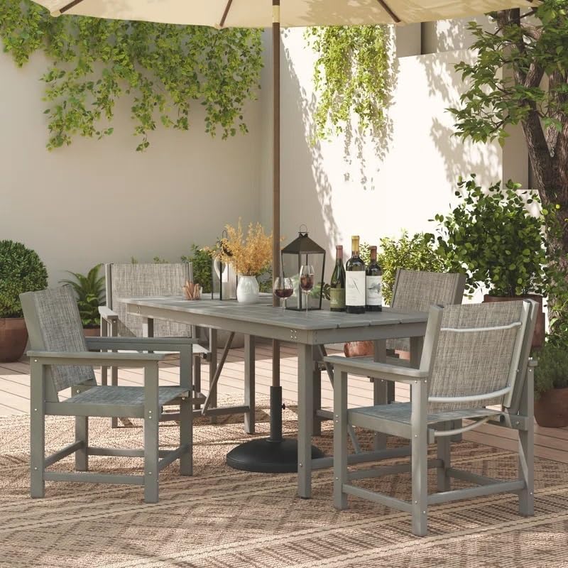 UDPATIO HDPE Outdoor Dining Table Set Patio Furniture Heavy Duty