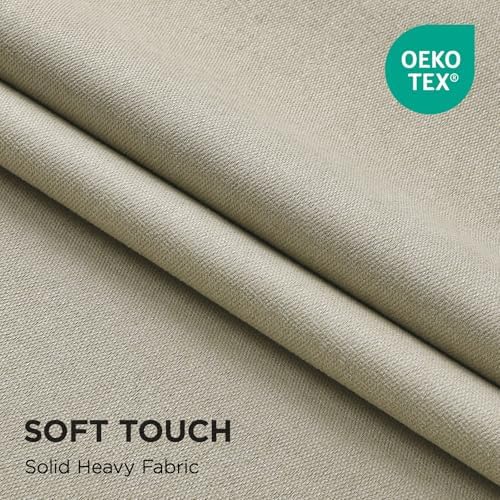 Joydeco Blackout Curtains 84 Inches Long - 100% Blackout Living Room Drape 2 ...