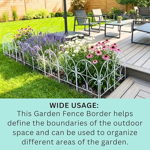 ShopLaLa Decorative Garden Fence (25 Panels) 12x24in Animal Barrier for Dog
