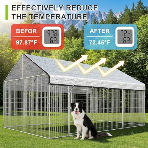 SUNNY GUARD 99% Aluminum Sun Shade Cloth, 8x8FT Heat Reflective Tarp