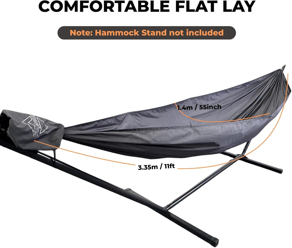 Onewind 11ft Ultralight Camping Hammock for Hiking Backpacking, Dark Grey