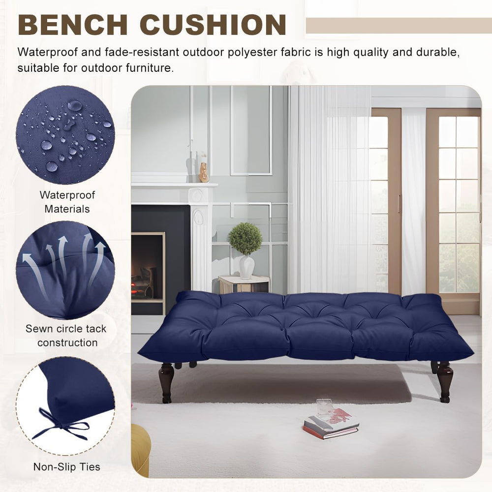 Outdoor Bench Cushion 40inches Waterproof & Fade Resistant Patio Furnitur...