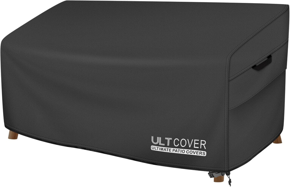 ULTCOVER Waterproof Patio Furniture Sofa Cover 88W x 35D x 35H in, Black