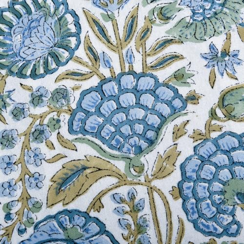 Ridhi Asparagus Green Block Print Ruffle Pillow Sham 36x14 Inch Set of 1
