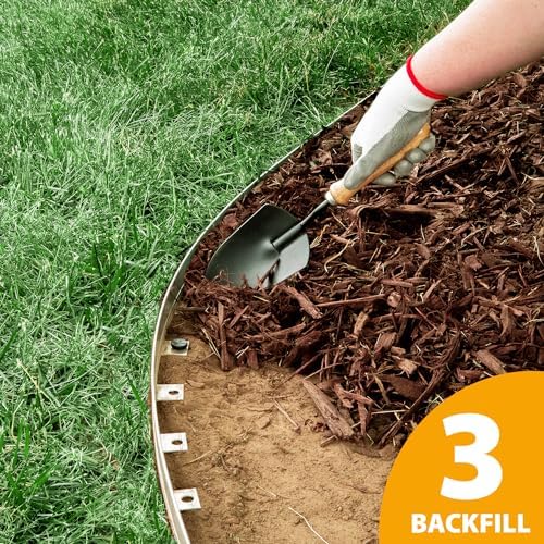 EasyFlex Aluminum No-Dig Landscape Edging for Landscape or Paver Projects, 10...