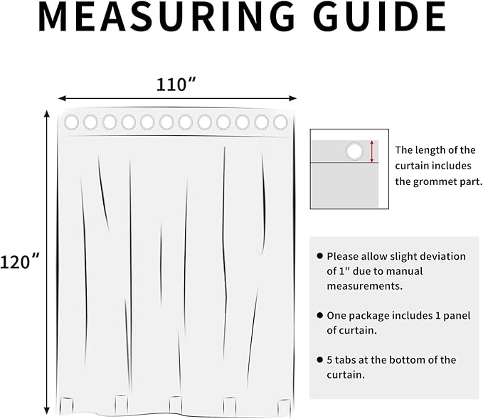 Easy-Going Linen Look Outdoor Curtains Waterproof Windproof Porch Curtains, S...