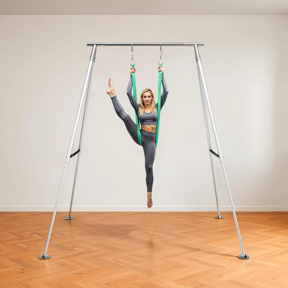 VEVOR Adjustable Yoga Aerial Rig, Aerial Silk Stands with Height Adjustable 5...