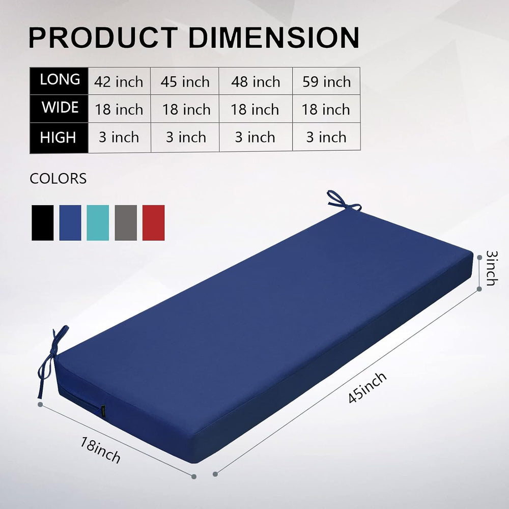 idee-home Outdoor Bench Cushion Waterproof