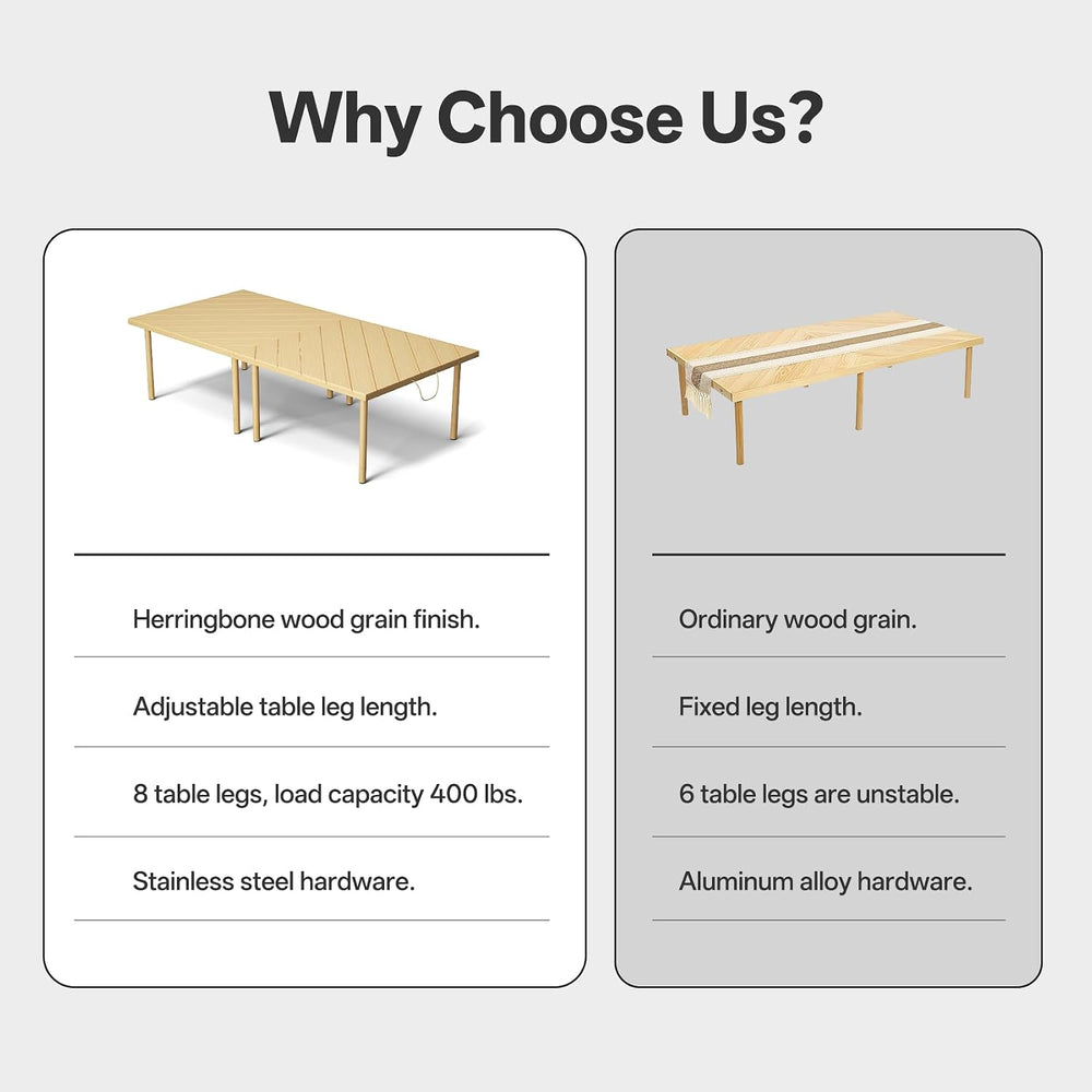 Picnic Table, Portable Folding Table (60"x30")
