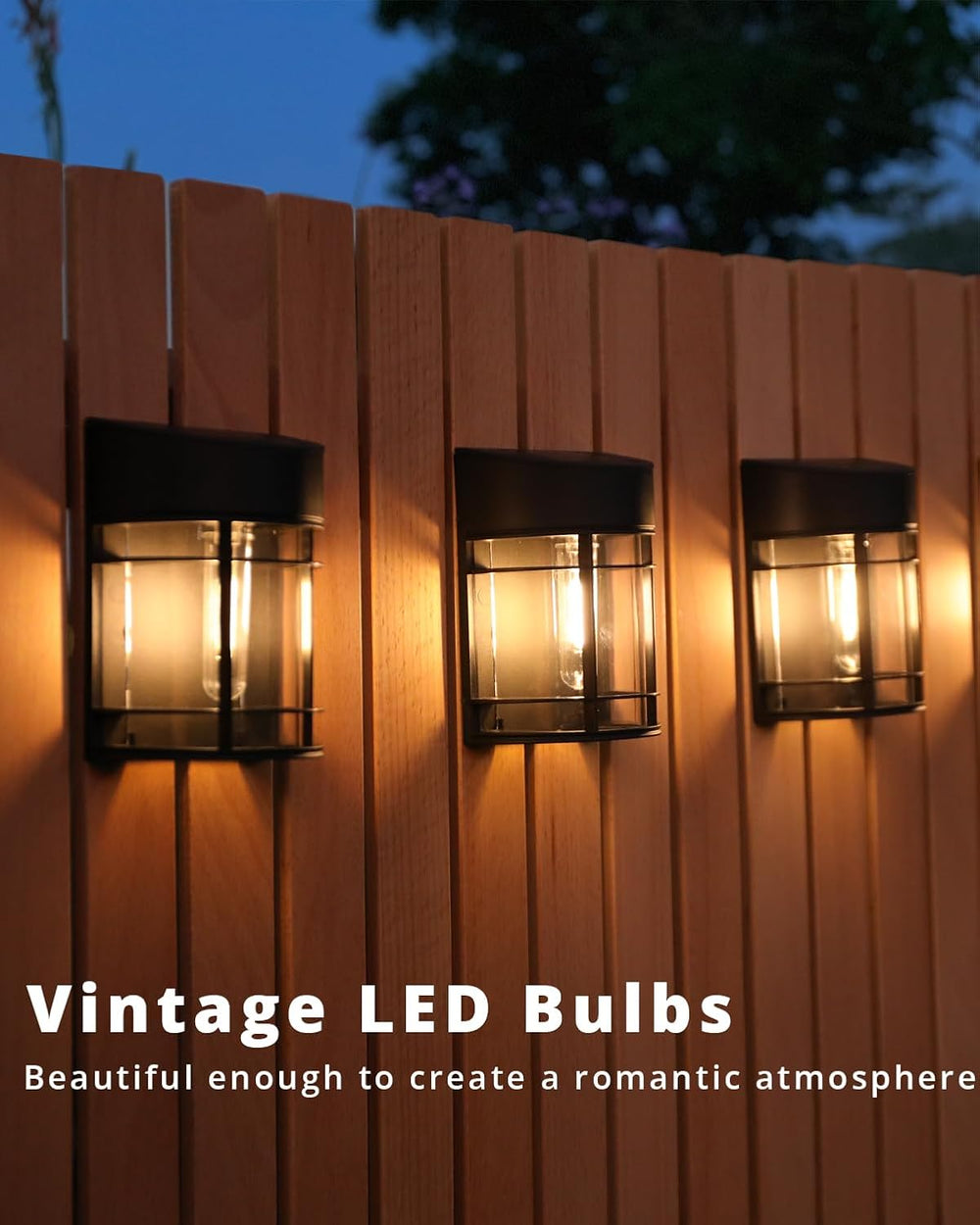 Solar Fence Lights, 12 Pack Waterproof Solar Lights Outdoor, Outdoor Solar Li...