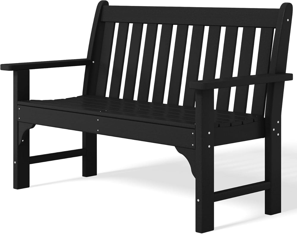 Garden Bench, Farmhouse Park Front Porch for Entryway Bench Outdoor Seating L...