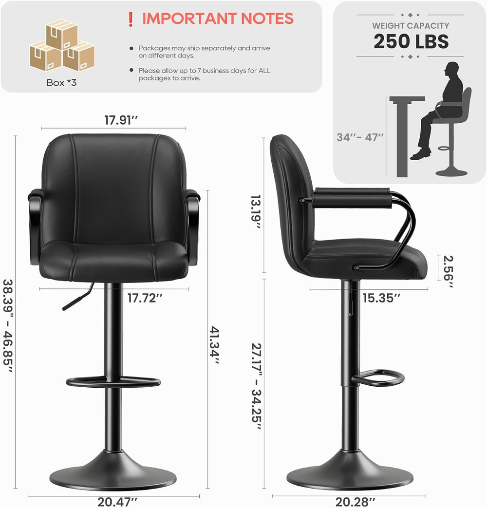MALOL 6PCS Bar Stools Set,High Chairs for Kitchen Island,Adjustable Sillas de...