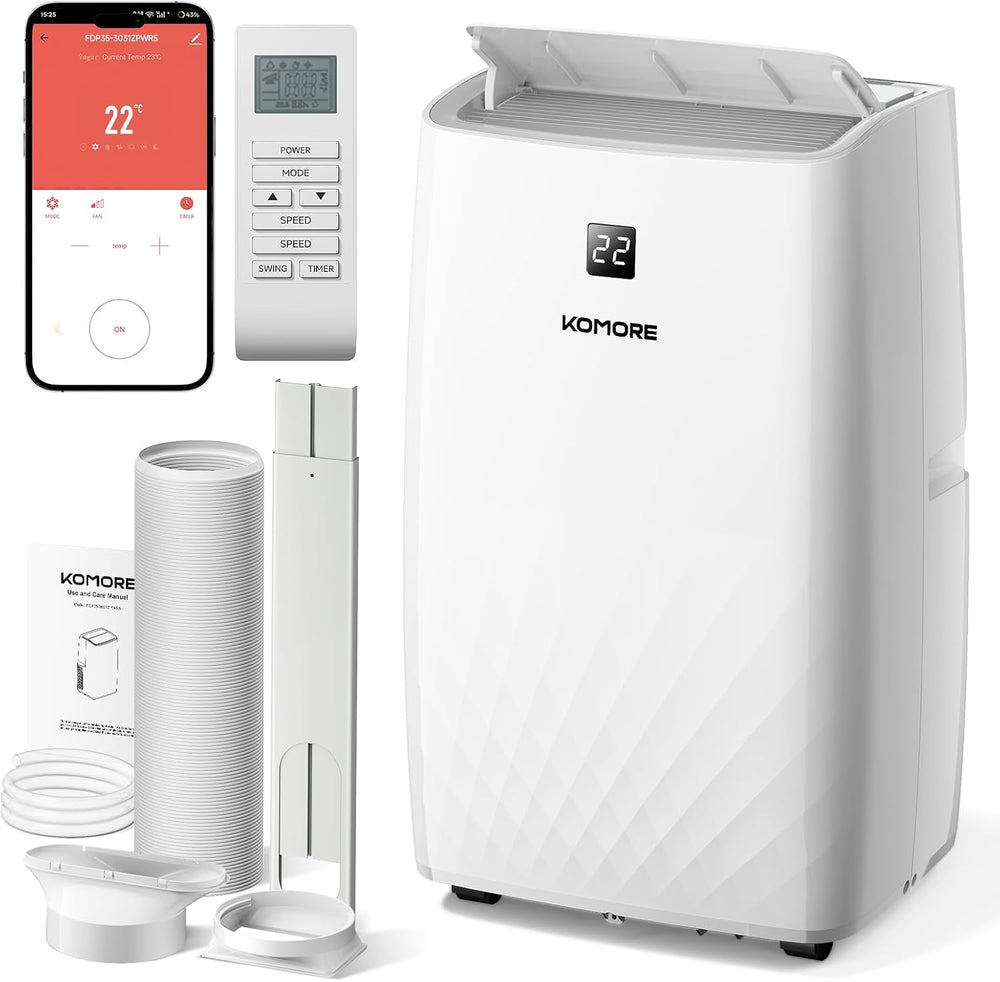 Portable Air Conditioner,14000 BTU up to 750 Sq.Ft 5-in-1Quiet WiFi