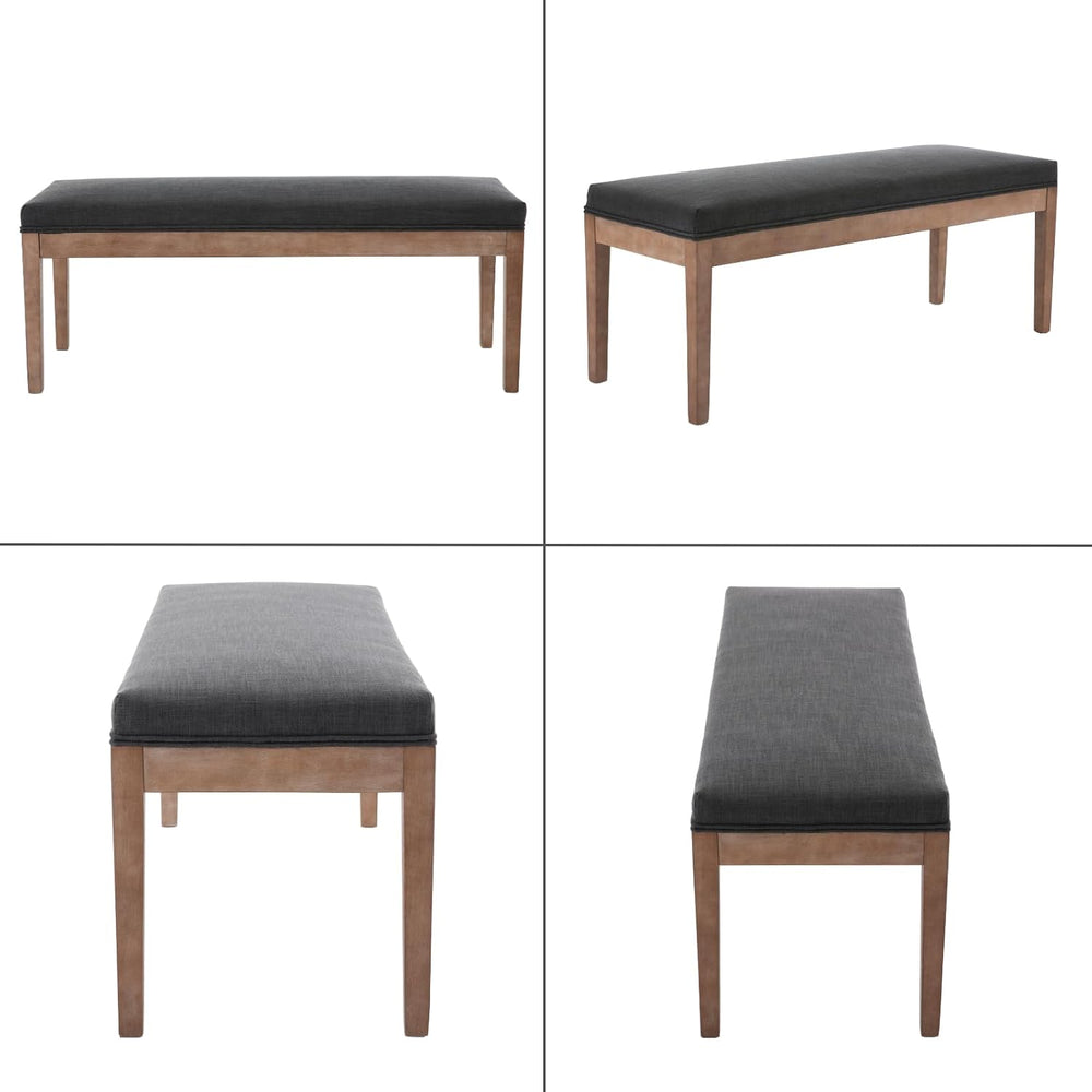 chairus Linen Upholstered Entryway Bench Dining Table Benches Farmhouse Shoe ...