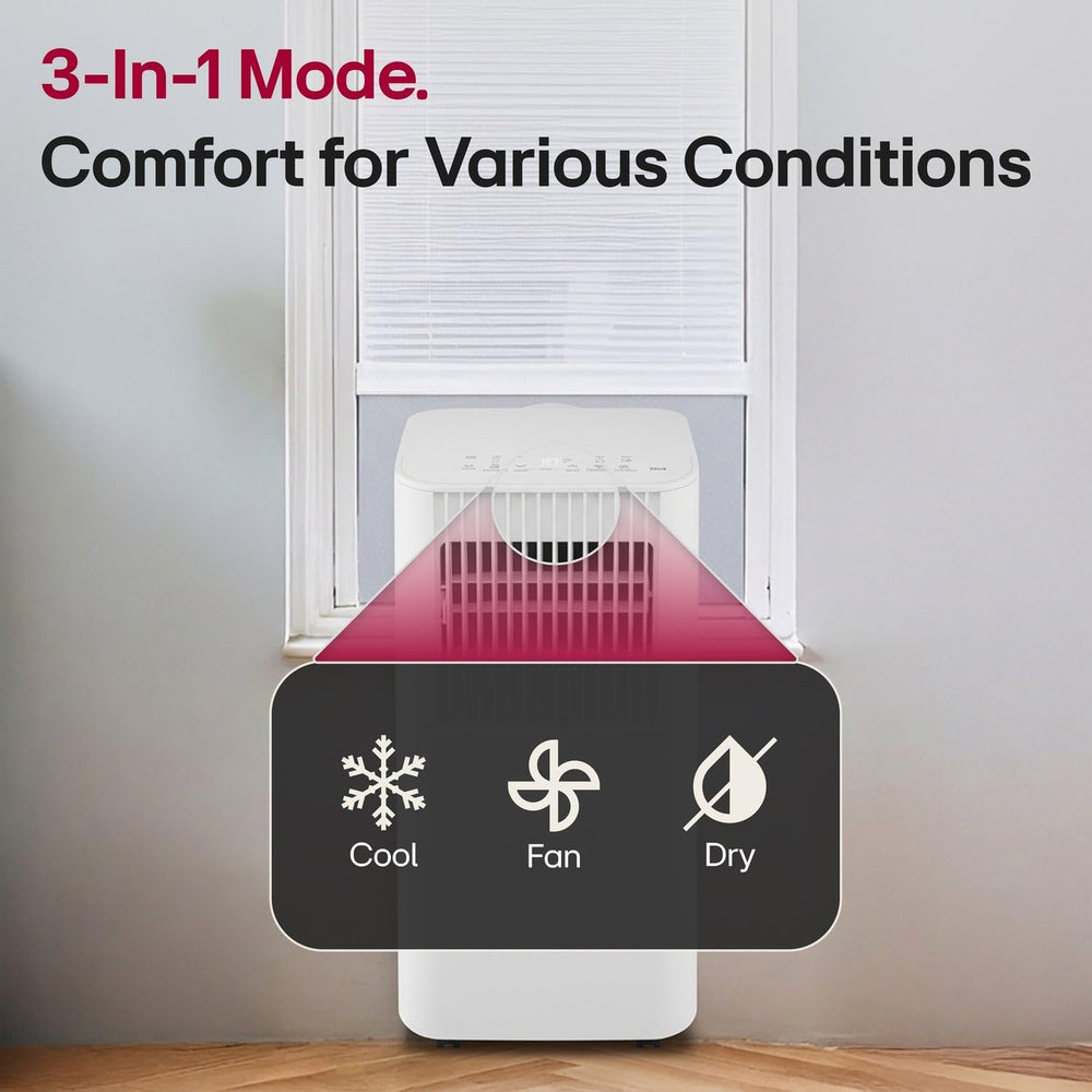 LG 6,000 BTU (DOE) / 8,000 BTU (ASHRAE) Portable AC with Fan and Remote